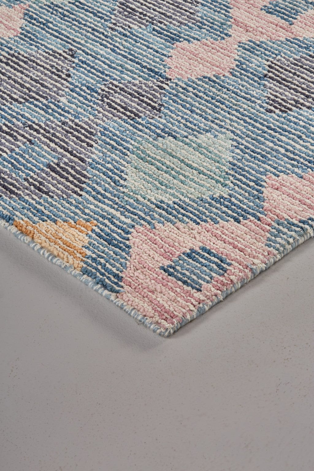 4' X 6' Gray Blue And Green Wool Geometric Tufted Handmade Area Rug