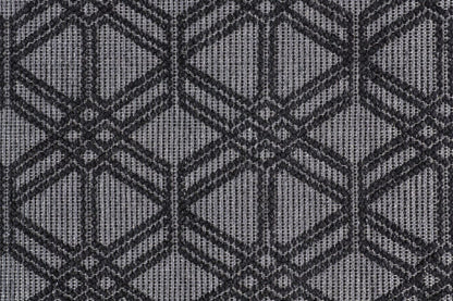 4' X 6' Black And Gray Wool Geometric Hand Woven Area Rug With Fringe