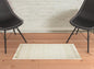 4' X 6' Gray And Ivory Wool Geometric Hand Woven Area Rug With Fringe