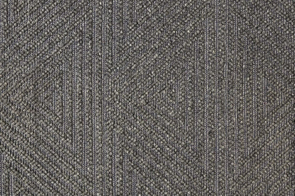 4' X 6' Gray Wool Geometric Hand Woven Area Rug With Fringe