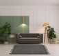 4' X 6' Gray Wool Geometric Hand Woven Area Rug With Fringe