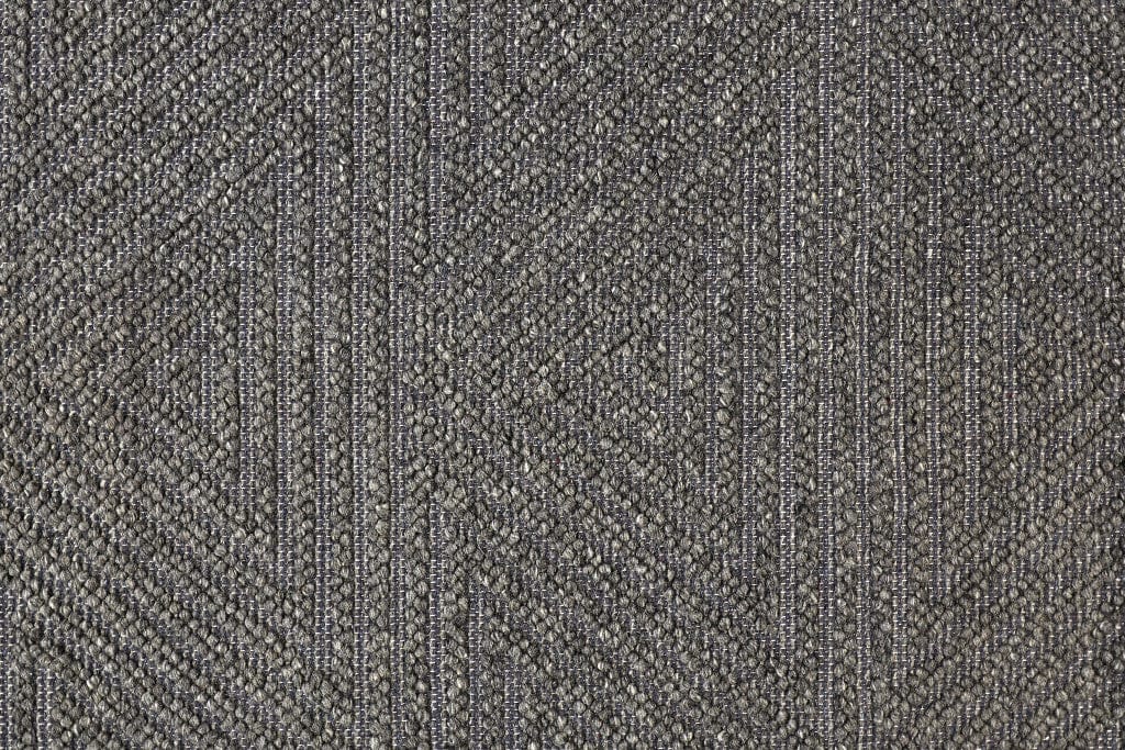 4' X 6' Gray Wool Geometric Hand Woven Area Rug With Fringe