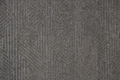 4' X 6' Gray Wool Geometric Hand Woven Area Rug With Fringe