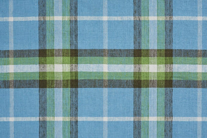 4' X 6' Blue Green And Black Abstract Hand Woven Stain Resistant Area Rug