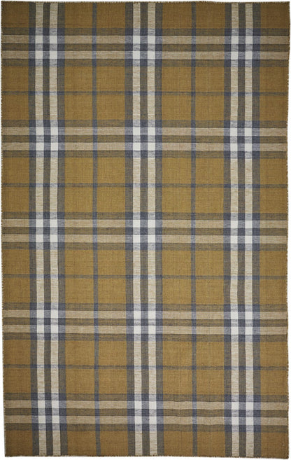 4' X 6' Blue Green And Black Abstract Hand Woven Stain Resistant Area Rug