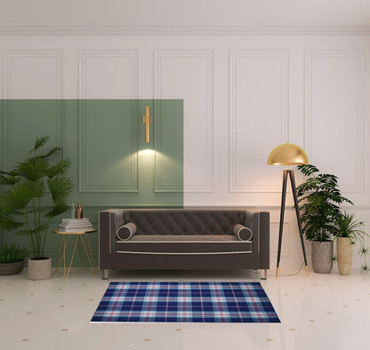 4' X 6' Blue Green And Black Abstract Hand Woven Stain Resistant Area Rug