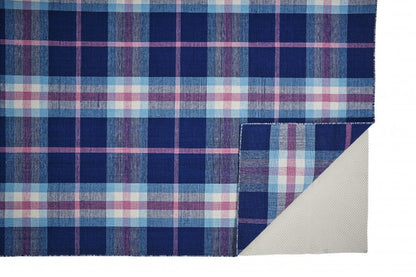 4' X 6' Blue Green And Black Abstract Hand Woven Stain Resistant Area Rug