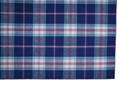 4' X 6' Blue Green And Black Abstract Hand Woven Stain Resistant Area Rug