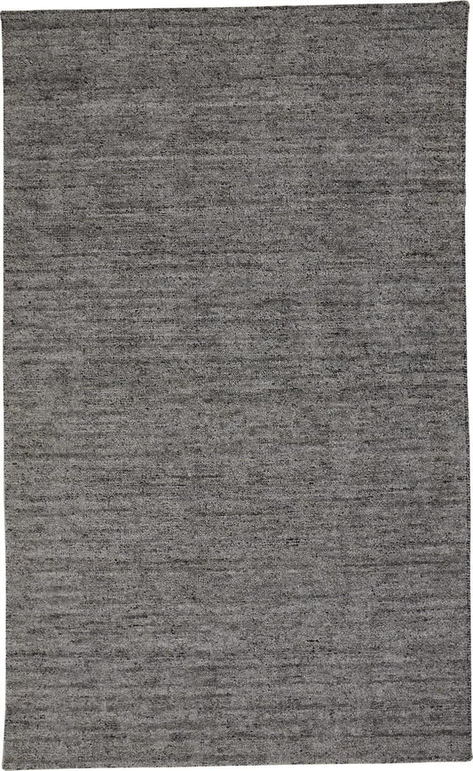 4' X 6' Gray And Black Hand Woven Area Rug