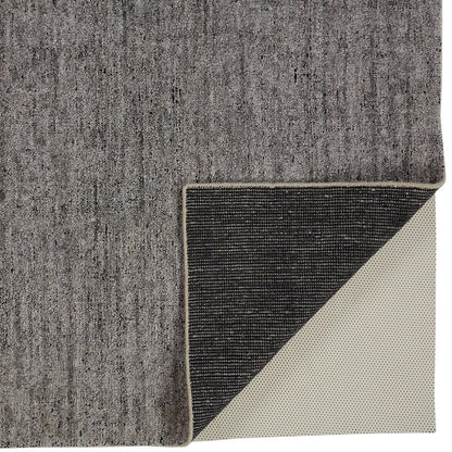 4' X 6' Gray And Black Hand Woven Area Rug
