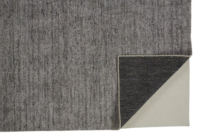 4' X 6' Gray And Black Hand Woven Area Rug
