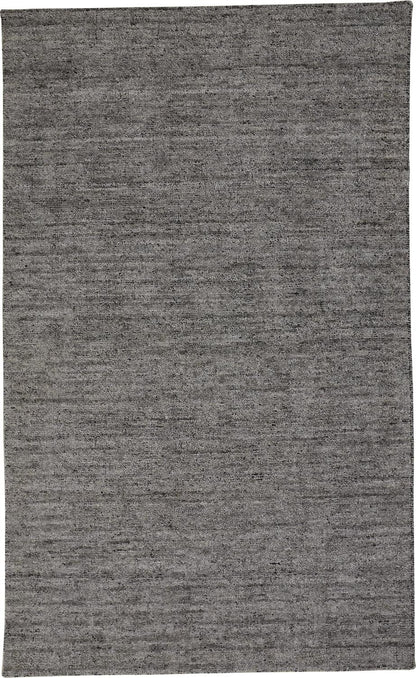 4' X 6' Gray And Black Hand Woven Area Rug