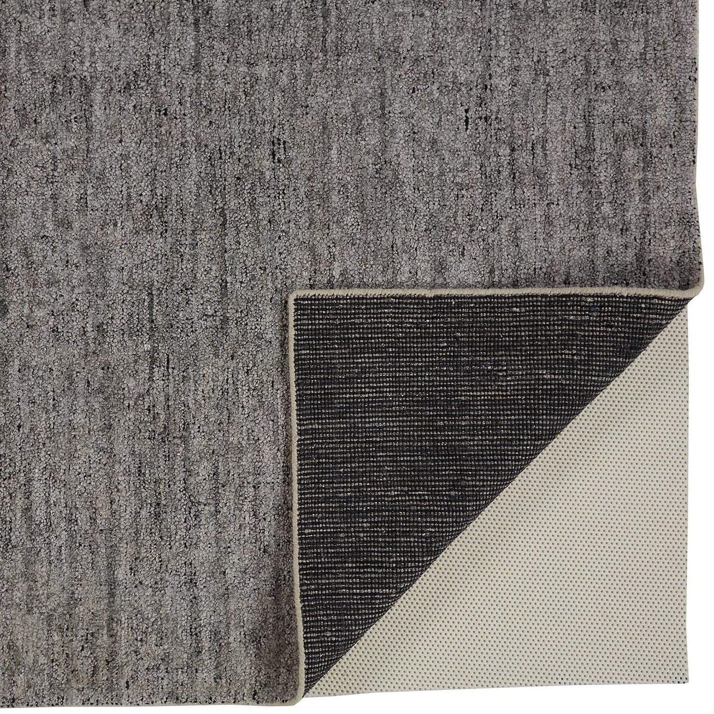 4' X 6' Gray And Black Hand Woven Area Rug