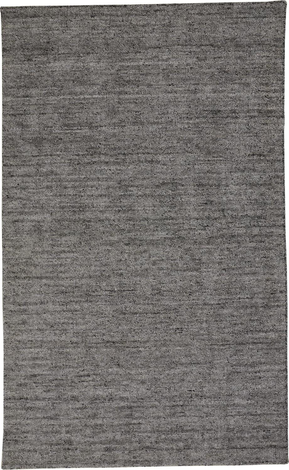 4' X 6' Gray And Black Hand Woven Area Rug