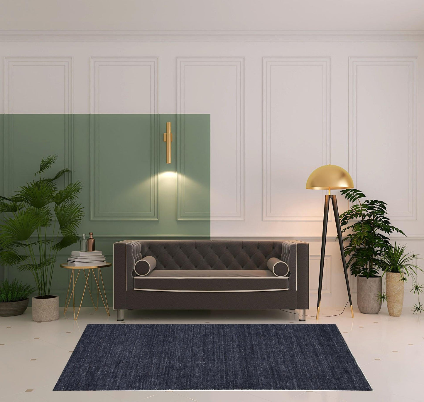 4' X 6' Gray And Black Hand Woven Area Rug