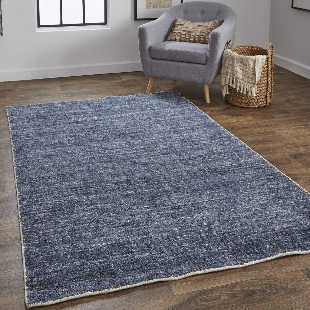 4' X 6' Gray And Black Hand Woven Area Rug