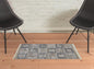 4' X 6' Gray Taupe And Tan Geometric Hand Woven Stain Resistant Area Rug With Fringe