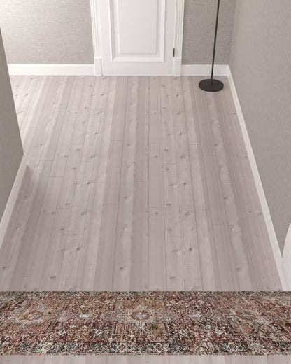 2' X 3' Red Ivory And Black Abstract Distressed Area Rug With Fringe