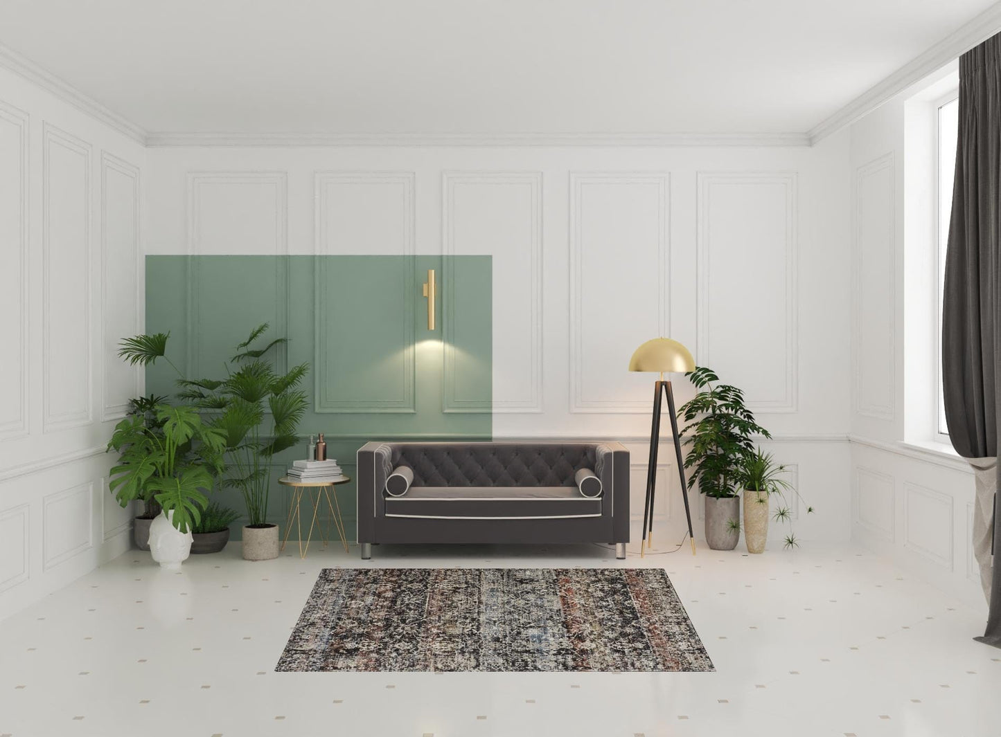 2' X 3' Gray Black And Red Abstract Distressed Area Rug With Fringe