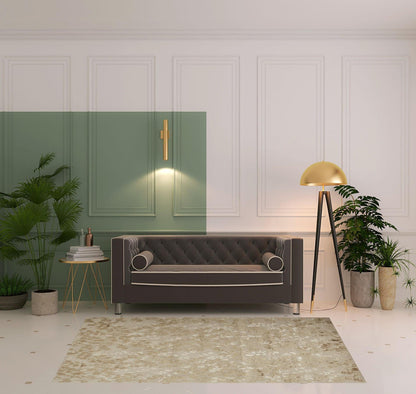 5' X 8' Blue Wool Floral Tufted Handmade Area Rug