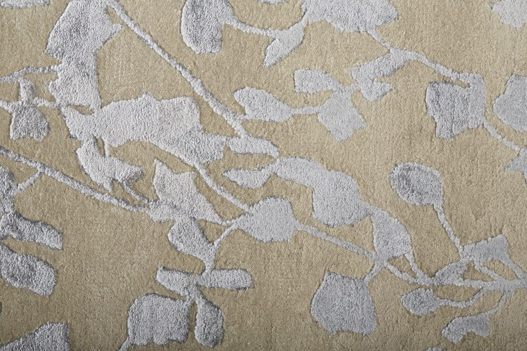 5' X 8' Blue Wool Floral Tufted Handmade Area Rug