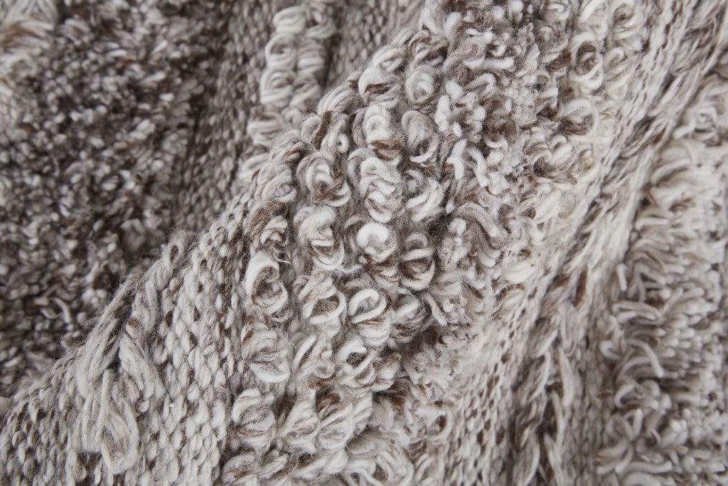 4' X 6' Ivory And Taupe Striped Hand Woven Stain Resistant Area Rug