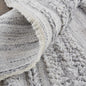 4' X 6' Ivory And Taupe Striped Hand Woven Stain Resistant Area Rug