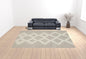 4' X 6' Gray And Ivory Wool Geometric Tufted Handmade Stain Resistant Area Rug