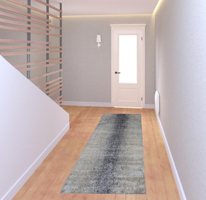 4' X 6' Ivory And Blue Abstract Power Loom Area Rug