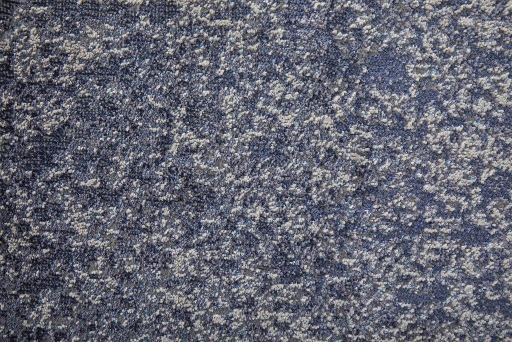 4' X 6' Ivory And Blue Abstract Power Loom Area Rug