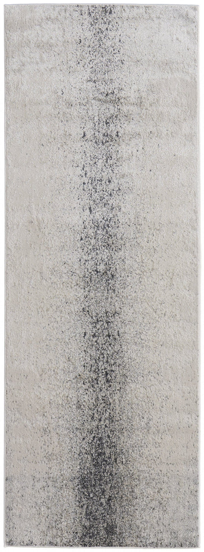 4' X 6' Ivory And Blue Abstract Power Loom Area Rug