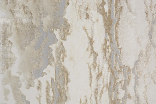 4' X 6' Ivory Tan And Gray Abstract Area Rug