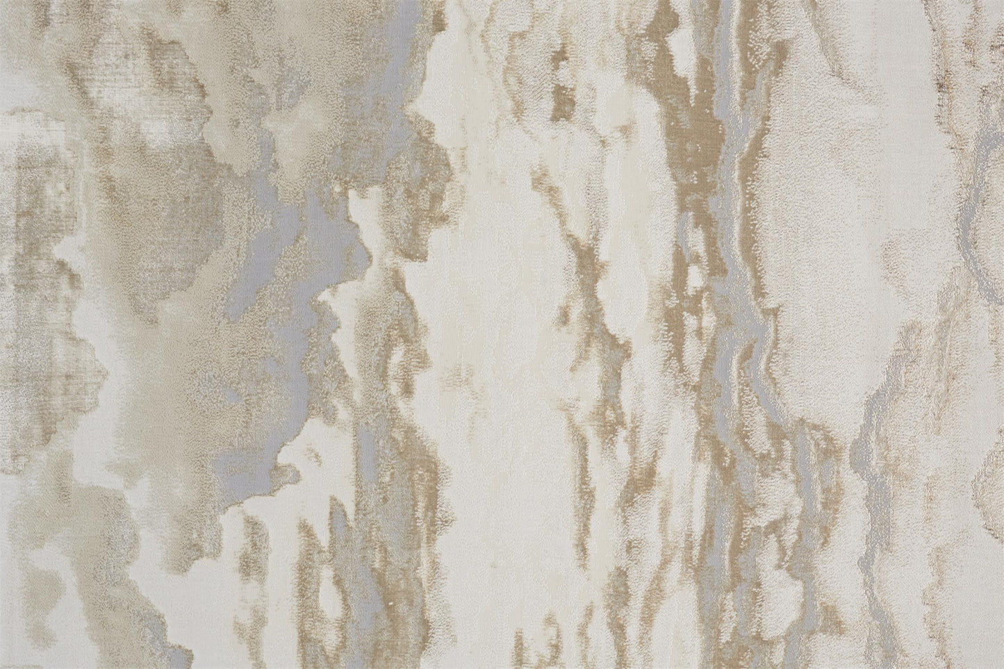 4' X 6' Ivory Tan And Gray Abstract Area Rug