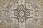 4' X 6' Brown Ivory And Tan Floral Power Loom Distressed Area Rug