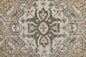 4' X 6' Brown Ivory And Tan Floral Power Loom Distressed Area Rug