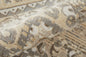 4' X 6' Brown Ivory And Tan Floral Power Loom Distressed Area Rug