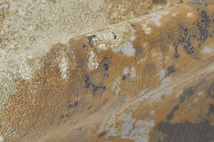 4' X 6' Orange Purple And Green Abstract Power Loom Area Rug