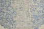 4' X 6' Blue And Ivory Geometric Power Loom Distressed Area Rug
