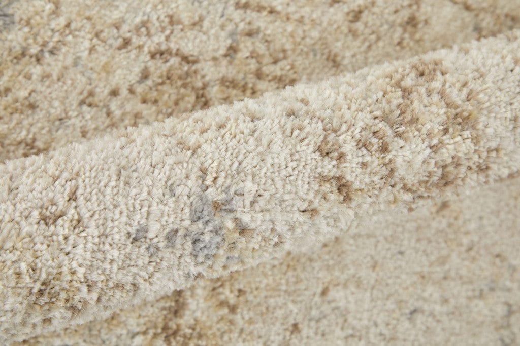 4' X 6' Blue And Ivory Abstract Power Loom Distressed Area Rug