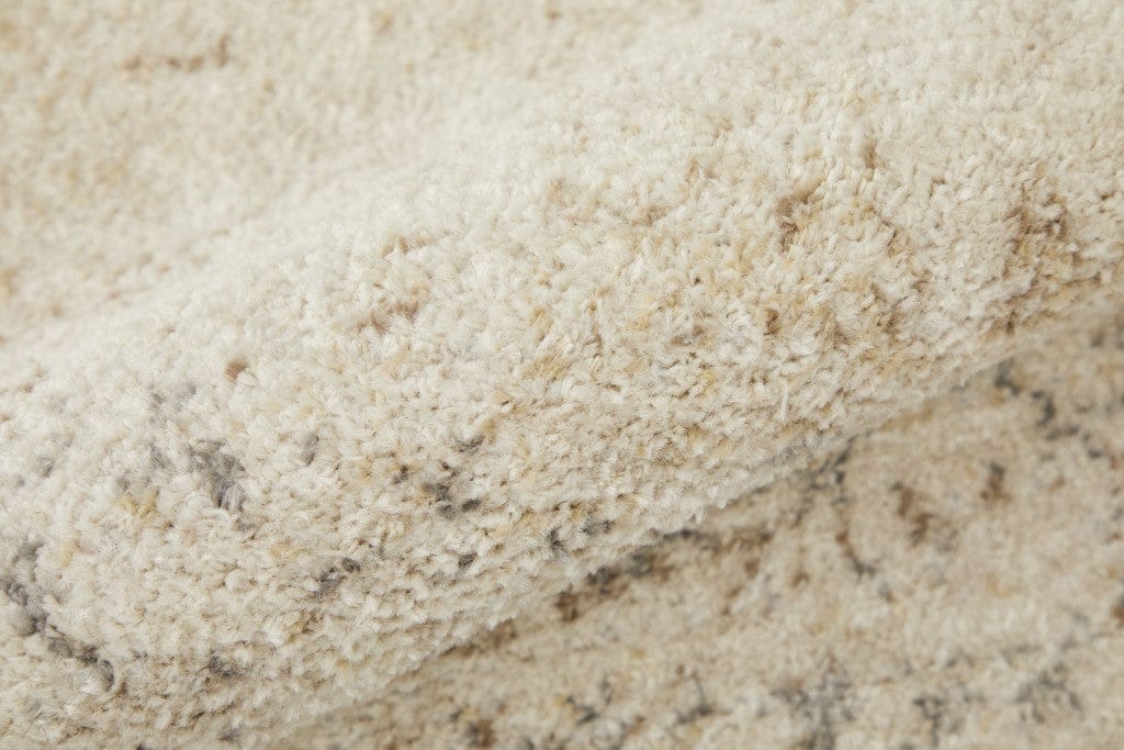 4' X 6' Ivory Tan And Gray Abstract Power Loom Distressed Area Rug