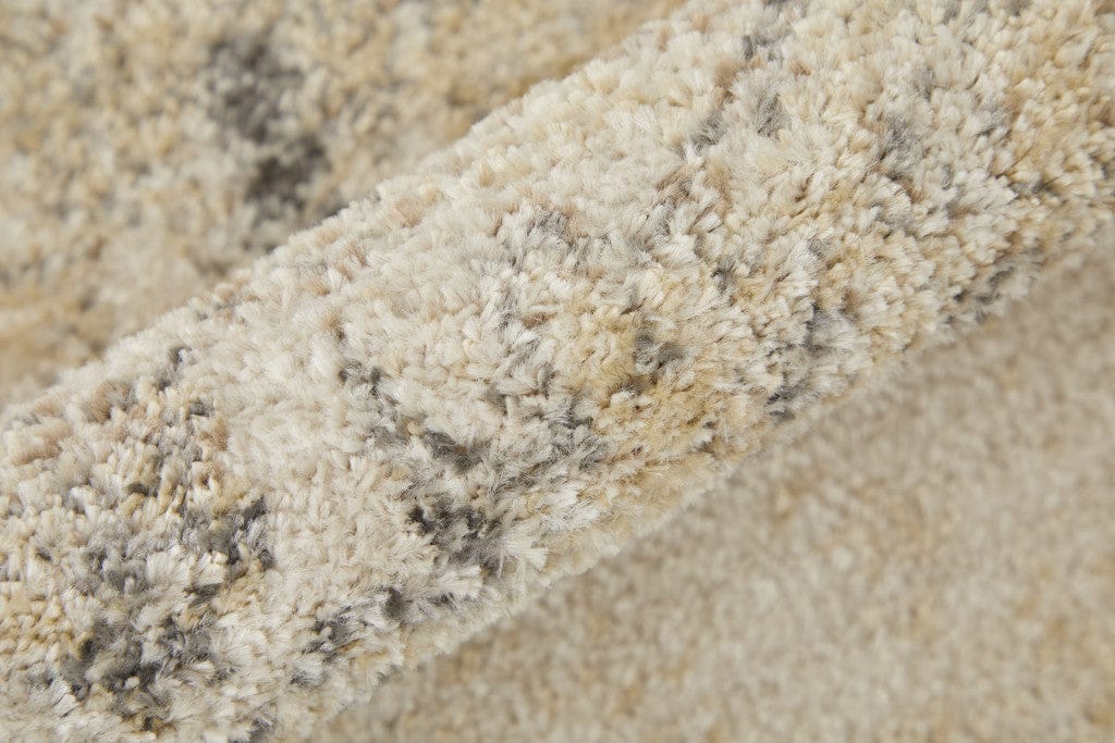 4' X 6' Blue And Ivory Floral Power Loom Distressed Area Rug