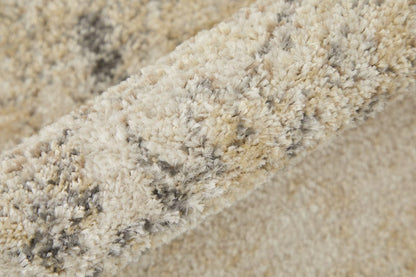 4' X 6' Blue And Ivory Floral Power Loom Distressed Area Rug