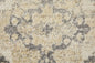 4' X 6' Blue And Ivory Floral Power Loom Distressed Area Rug