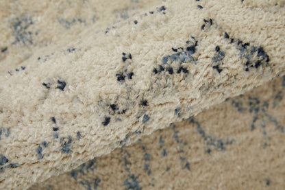 4' X 6' Ivory And Gray Abstract Power Loom Distressed Area Rug