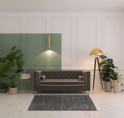 4' X 6' Ivory Shag Power Loom Stain Resistant Area Rug