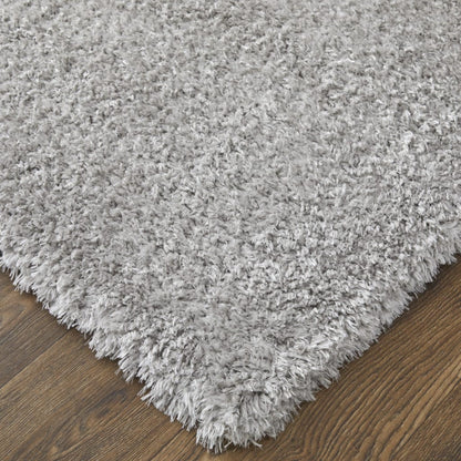 4' X 6' Ivory Shag Power Loom Stain Resistant Area Rug