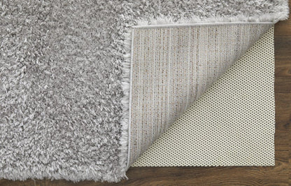 4' X 6' Ivory Shag Power Loom Stain Resistant Area Rug