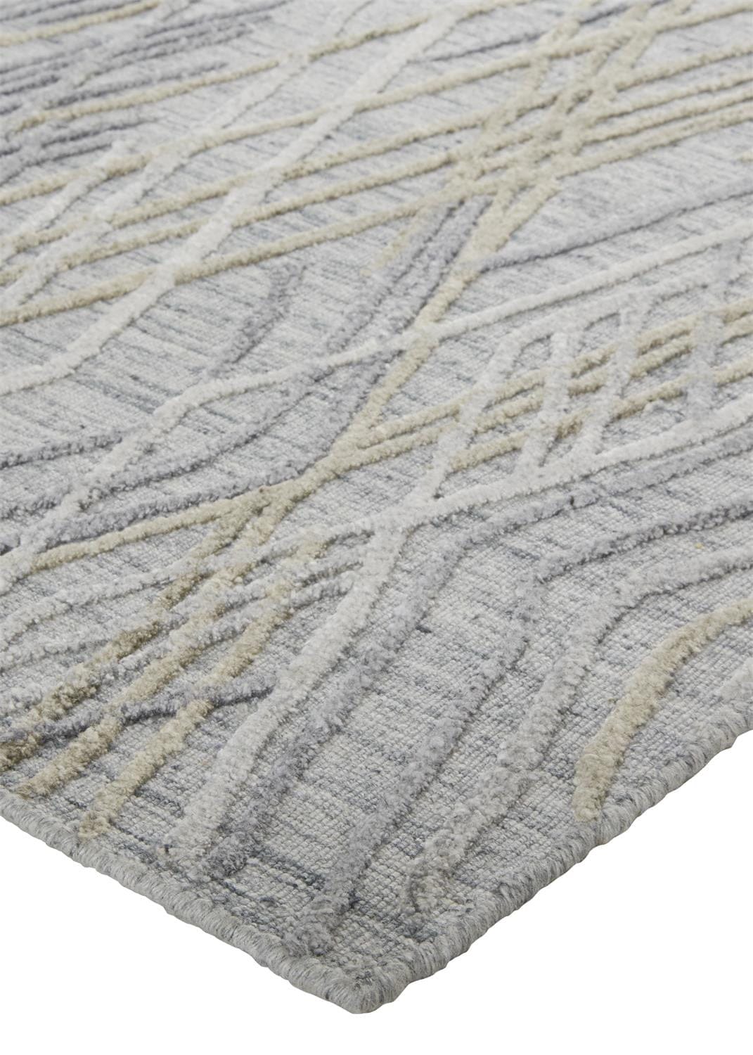 4' X 6' Gray And Ivory Abstract Hand Woven Area Rug