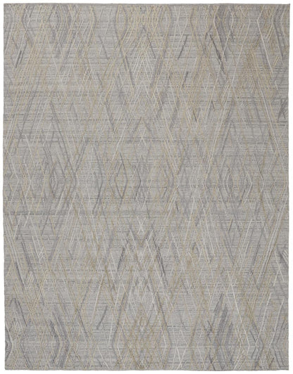 4' X 6' Gray And Ivory Abstract Hand Woven Area Rug