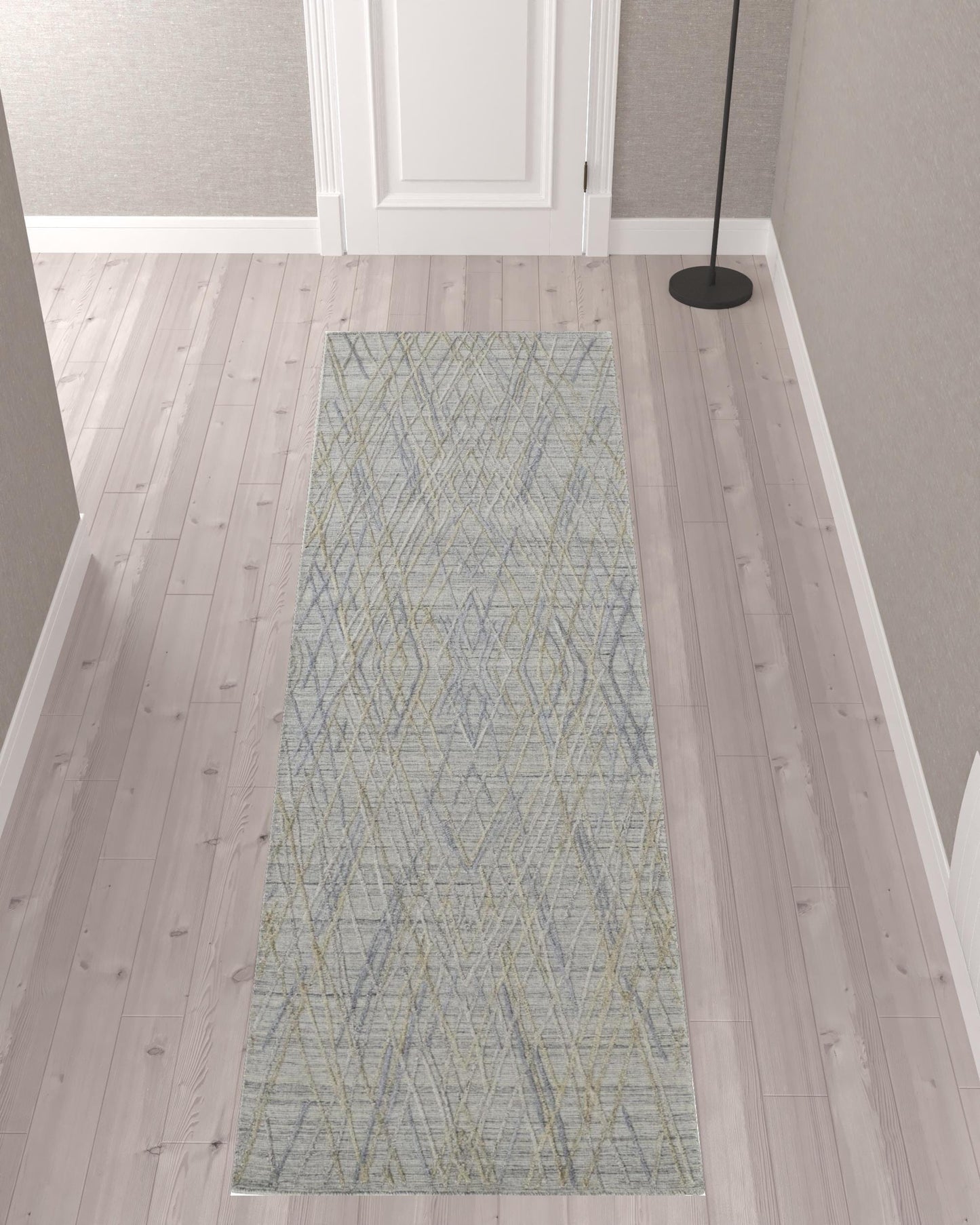 4' X 6' Gray And Ivory Abstract Hand Woven Area Rug
